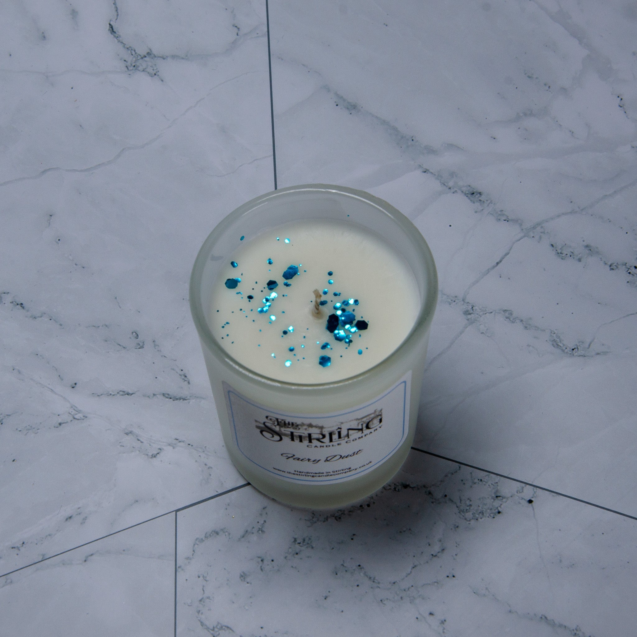 Fairy Dust small candle by Stirring Candle Co. with glitter wax