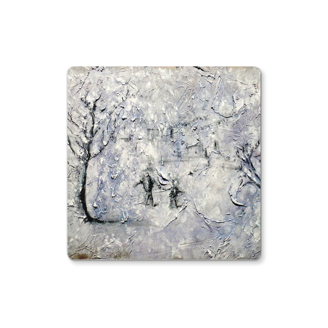 Father Daughter Snow Art Gifts Coaster Scotland