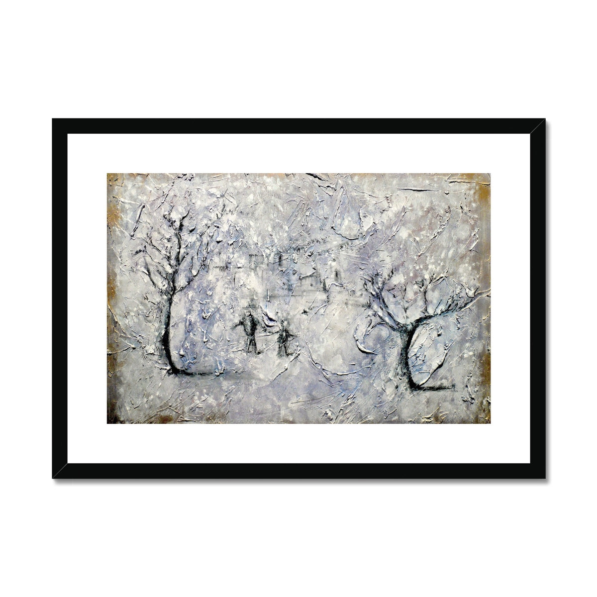 Father Daughter Snow Painting | Framed &amp; Mounted Prints From Scotland