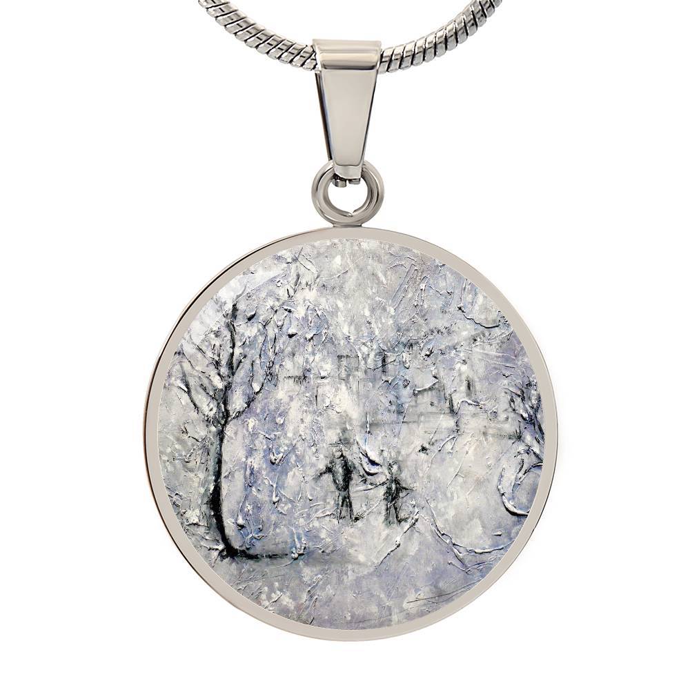 Father Daughter Snow | Scottish Art Jewelry | Luxury Designer Necklace