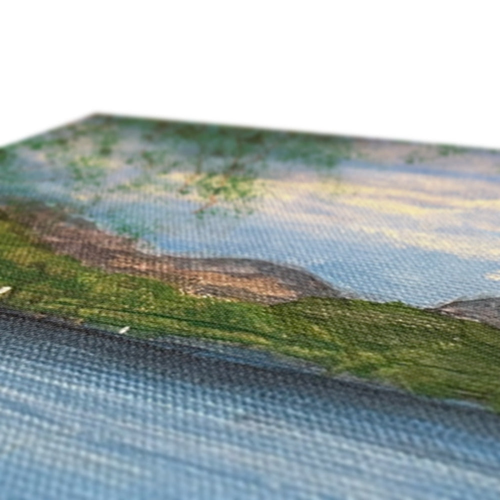 Serene Loch Lomond landscape canvas print in Monet style