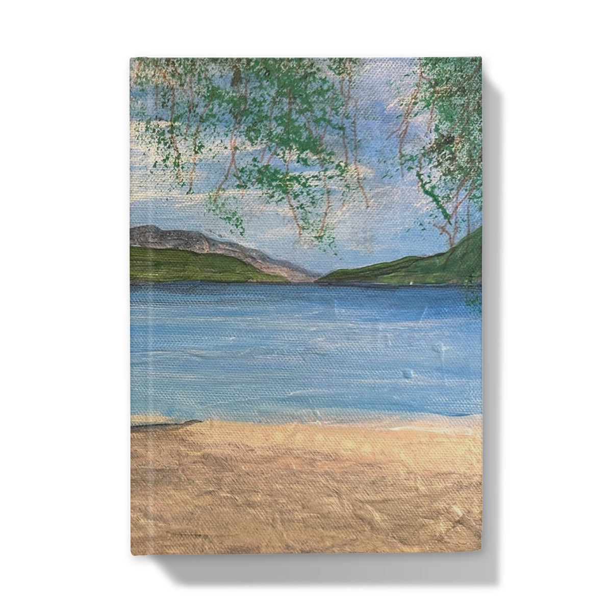 Firkin Point Loch Lomond journal with beach canvas art print