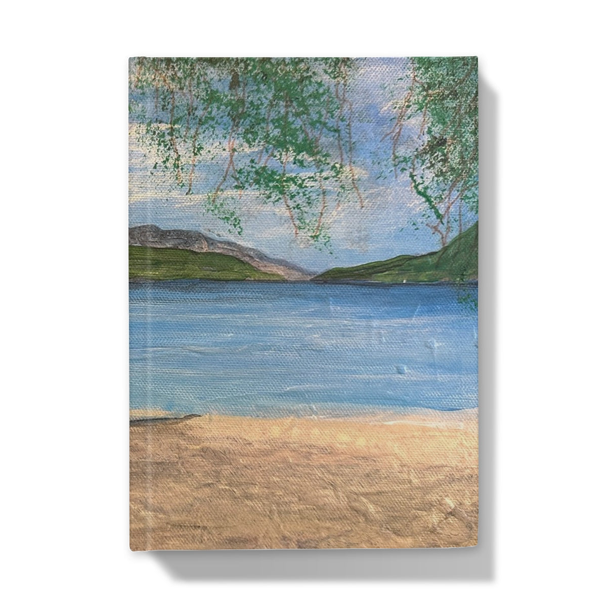 Firkin Point Loch Lomond journal with beach canvas art print