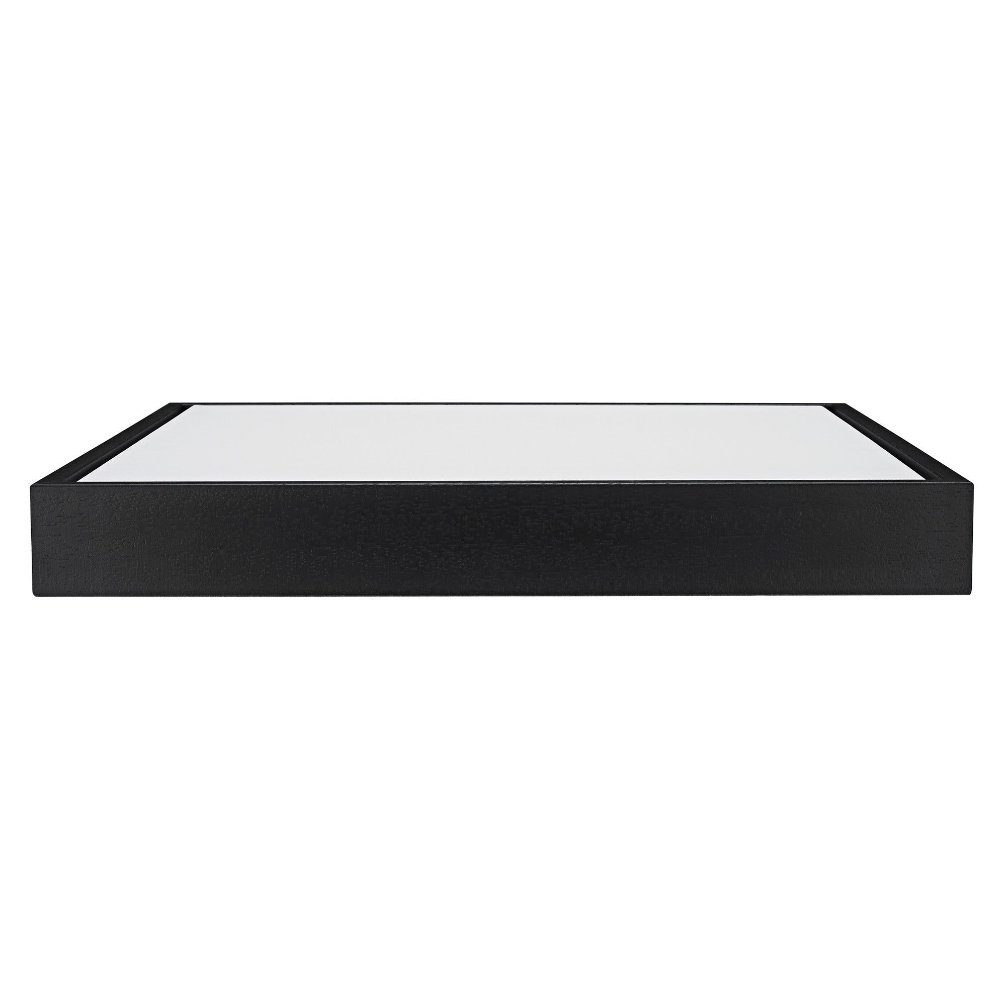 Minimalist black floating shelf with white interior, Floating Frames