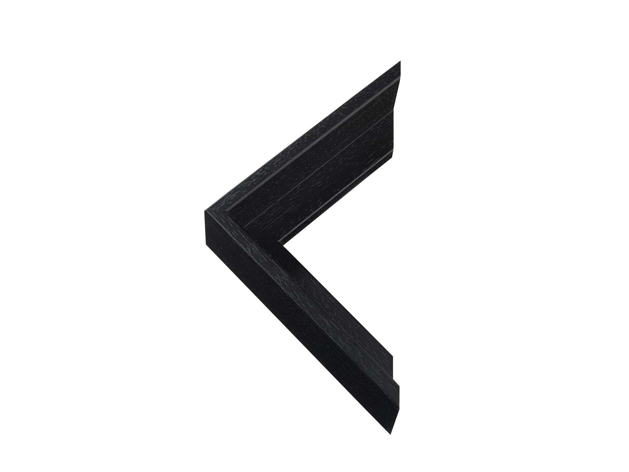 Black corner trim molding in Floating Frames product