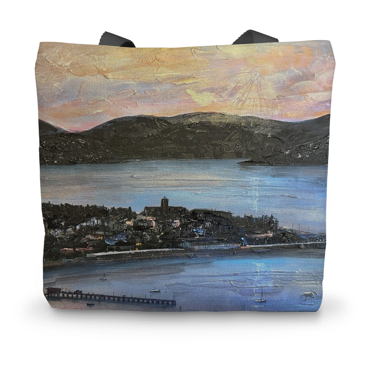 From Lyle Hill Art Gifts Canvas Tote Bag-Bags-River Clyde Art Gallery-14"x18.5"-Paintings, Prints, Homeware, Art Gifts From Scotland By Scottish Artist Kevin Hunter