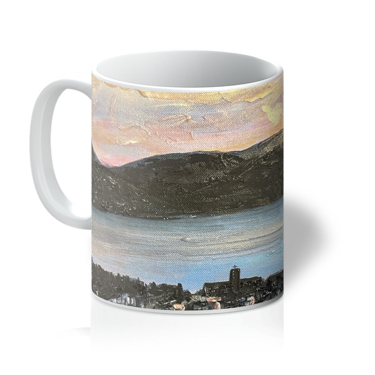 From Lyle Hill Art Gifts Mug-Homeware-River Clyde Art Gallery-11oz-White-Paintings, Prints, Homeware, Art Gifts From Scotland By Scottish Artist Kevin Hunter