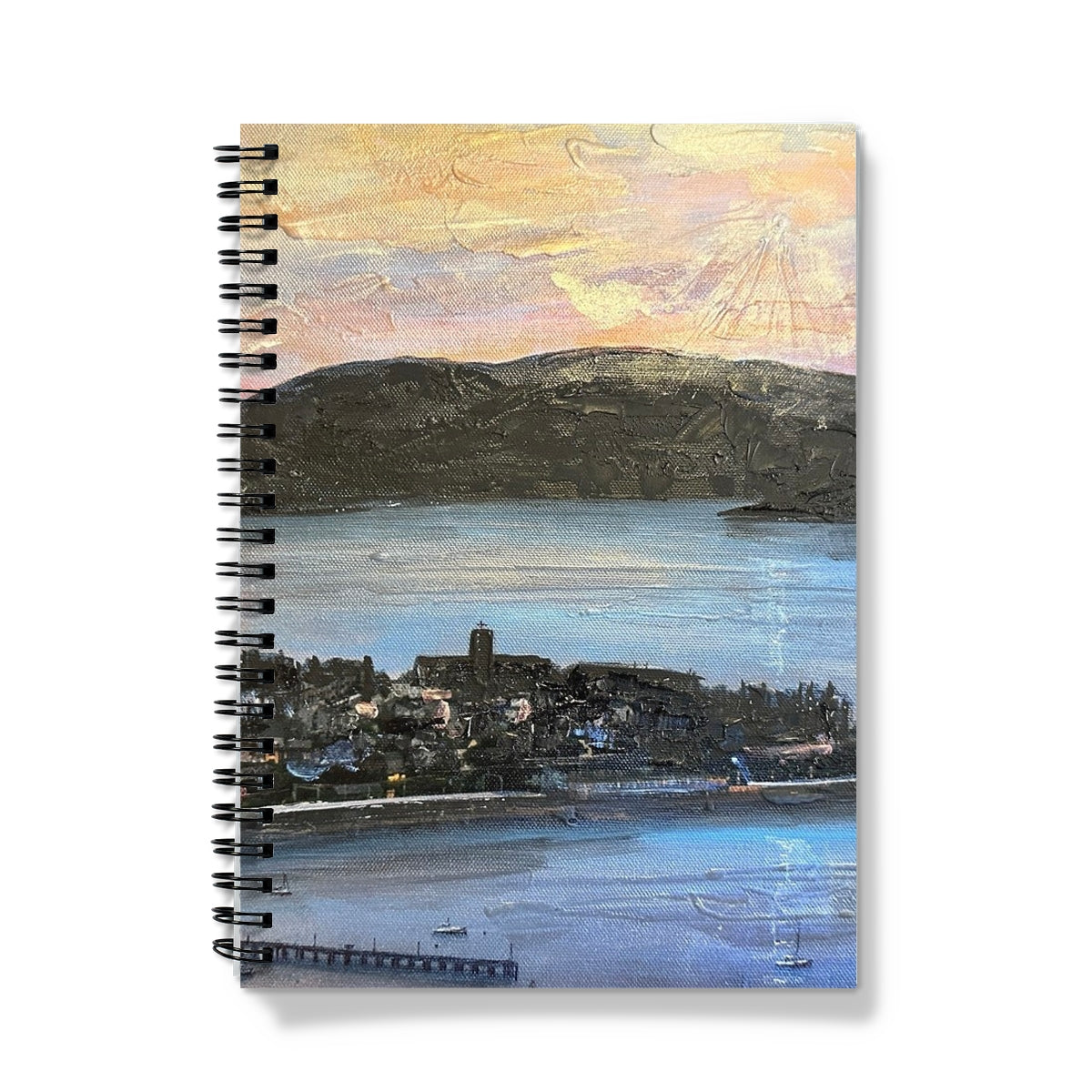 From Lyle Hill Art Gifts Notebook-Journals & Notebooks-River Clyde Art Gallery-A5-Graph-Paintings, Prints, Homeware, Art Gifts From Scotland By Scottish Artist Kevin Hunter