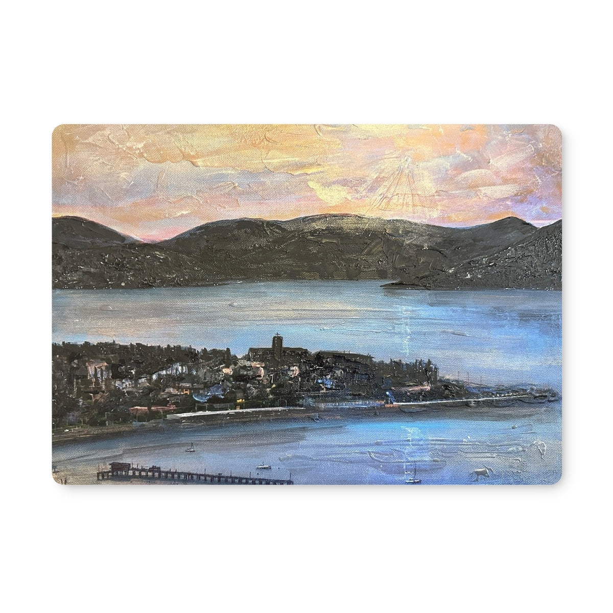 From Lyle Hill Art Gifts Placemat-Placemats-River Clyde Art Gallery-2 Placemats-Paintings, Prints, Homeware, Art Gifts From Scotland By Scottish Artist Kevin Hunter