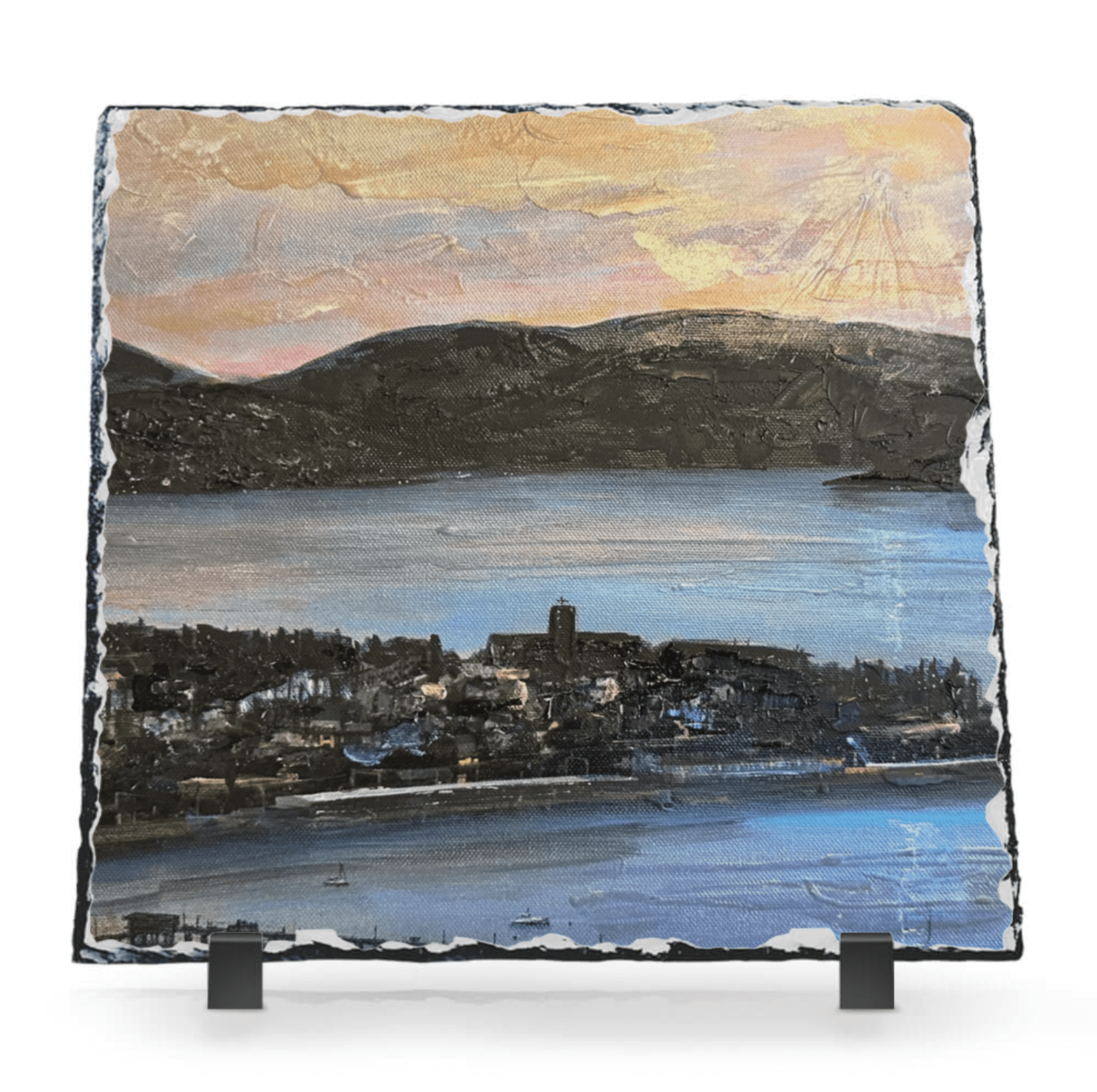 From Lyle Hill Scottish Slate Art-Slate Art-River Clyde Art Gallery-Paintings, Prints, Homeware, Art Gifts From Scotland By Scottish Artist Kevin Hunter