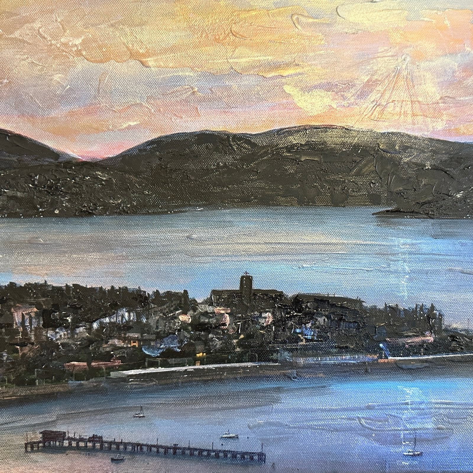 From Lyle Hill Wooden Art Block-Wooden Art Blocks-River Clyde Art Gallery-Paintings, Prints, Homeware, Art Gifts From Scotland By Scottish Artist Kevin Hunter