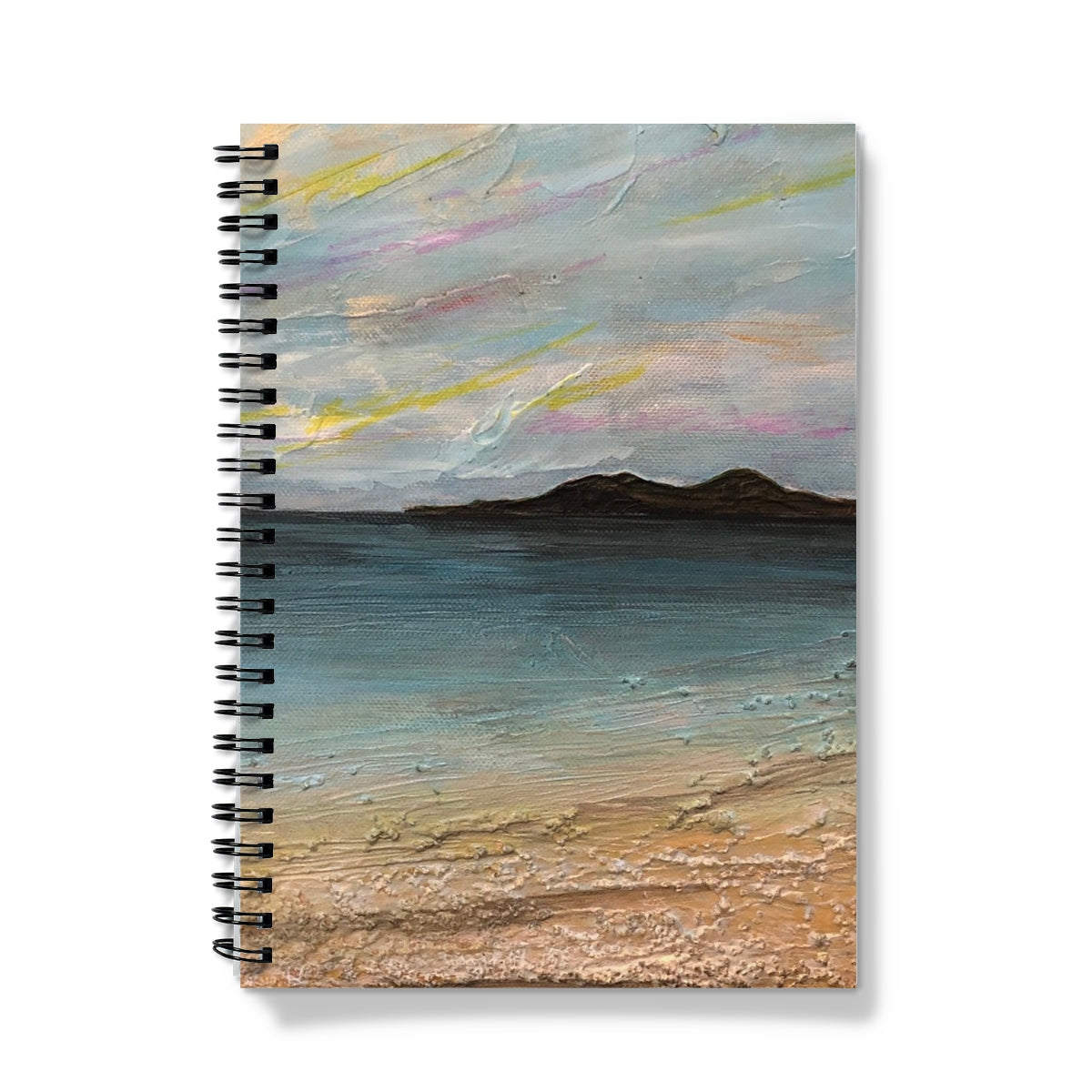 Garrynamonie Beach South Uist Art Gifts Notebook-Journals & Notebooks-Hebridean Islands Art Gallery-A5-Lined-Paintings, Prints, Homeware, Art Gifts From Scotland By Scottish Artist Kevin Hunter