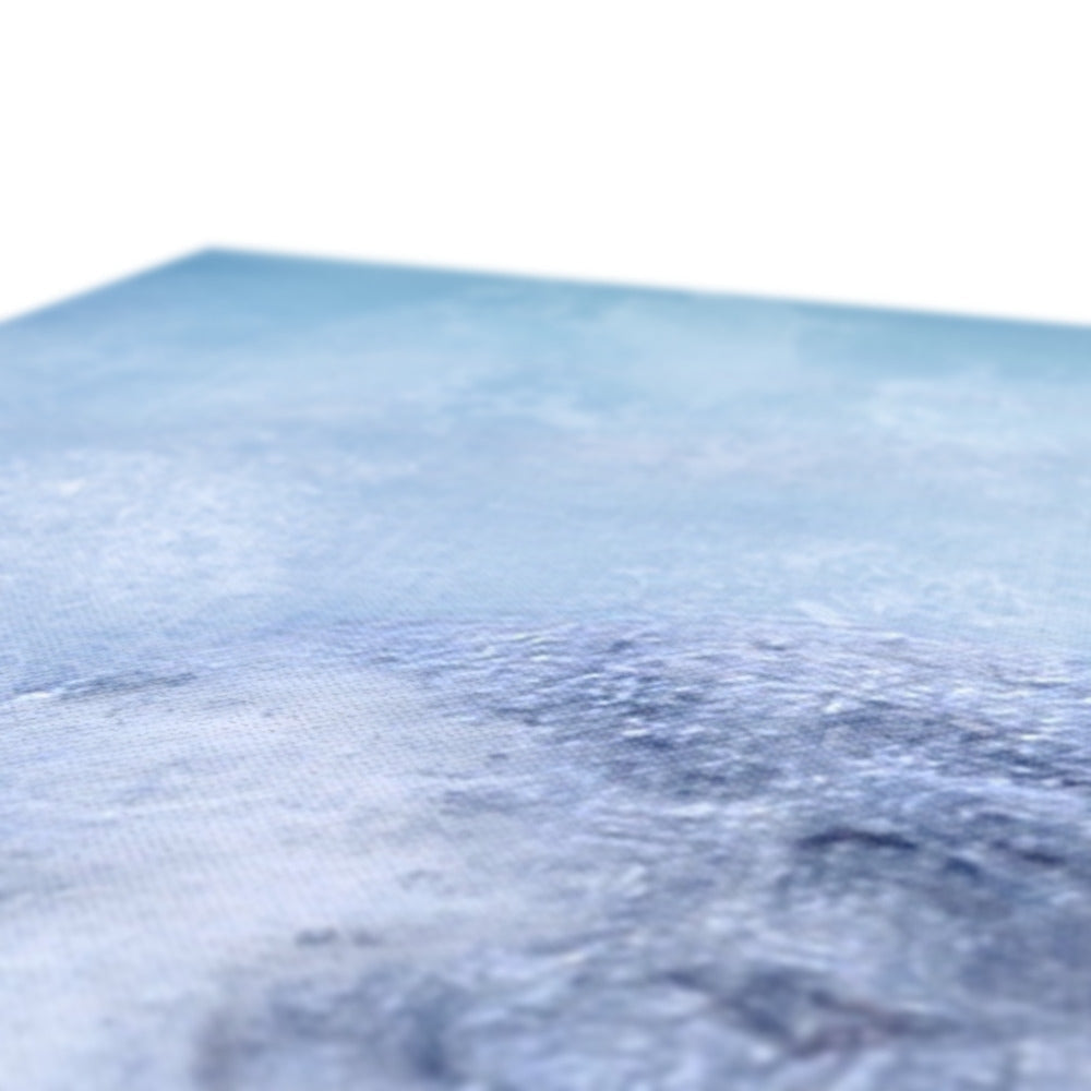Gearr Aonach Glencoe Snow Canvas Print: Blue Ice Cube with White Speckles