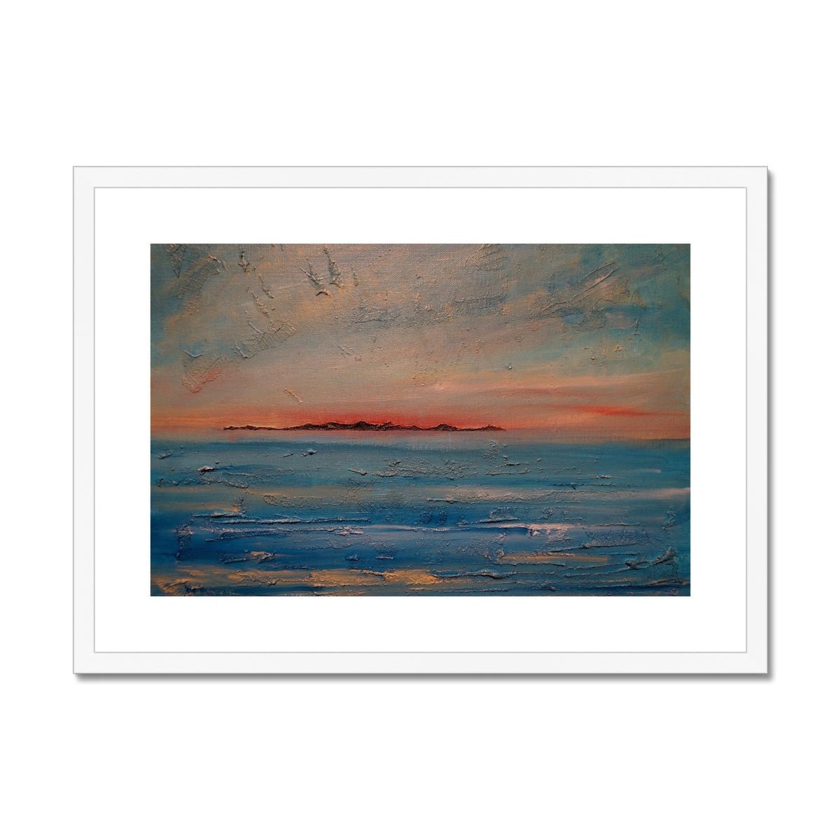 Gigha Sunset Painting | Framed & Mounted Prints From Scotland