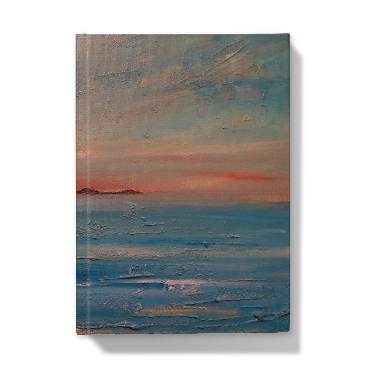 Gigha Sunset journal with textured ocean sunset canvas print