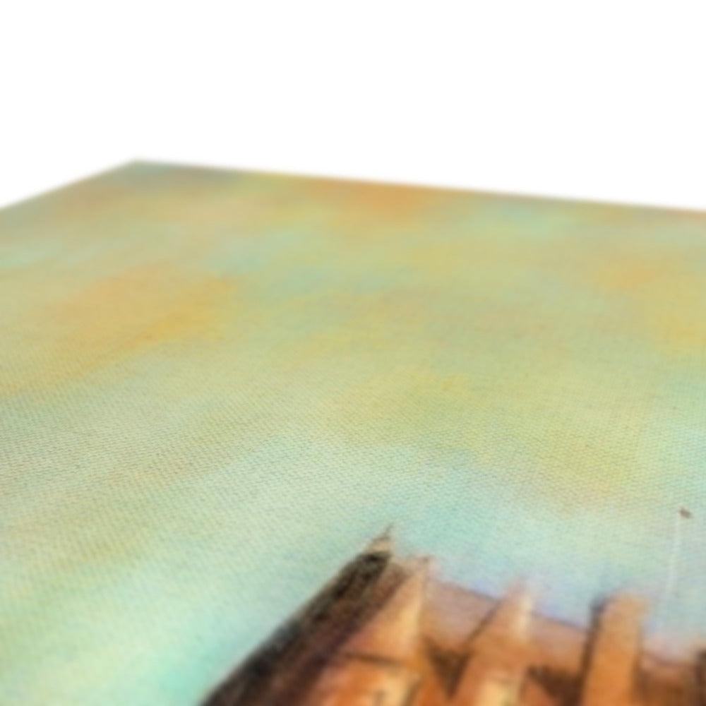 3D-printed brown and beige geometric Glamis Castle wall art