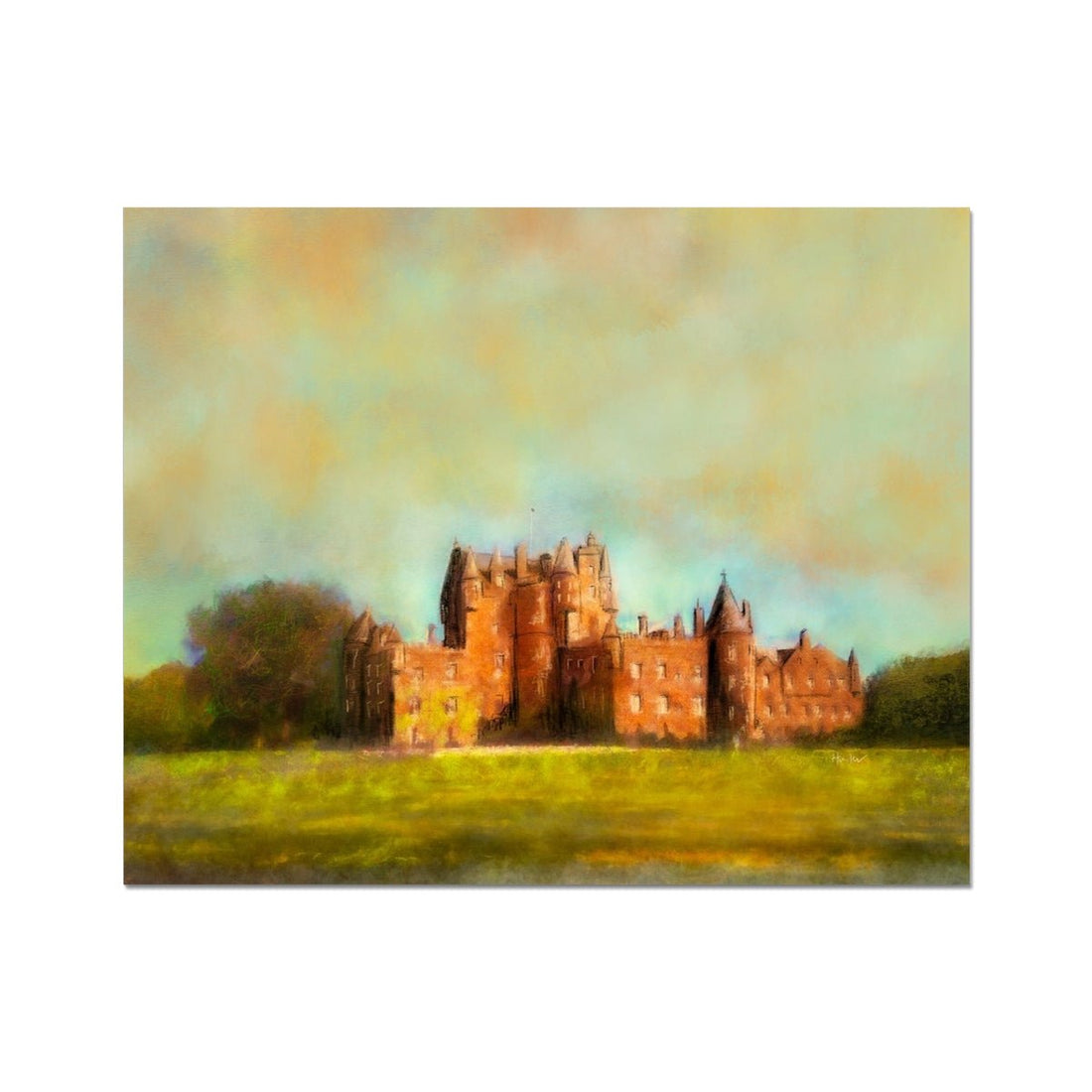 Glamis Castle Painting | Artist Proof Collector Print | Paintings from Scotland by Scottish Artist Hunter