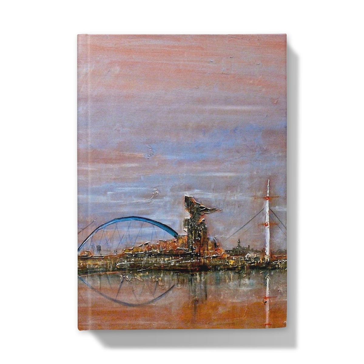 Glasgow Harbour Art Gifts Hardback Journal-Journals & Notebooks-Edinburgh & Glasgow Art Gallery-A5-Lined-Paintings, Prints, Homeware, Art Gifts From Scotland By Scottish Artist Kevin Hunter