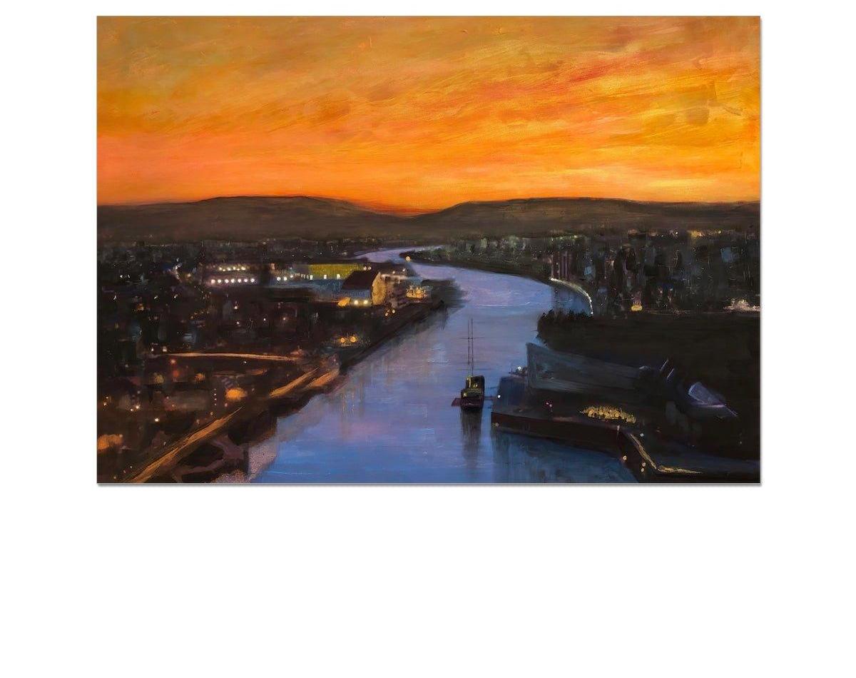 Glasgow Harbour Looking West-art-painting-scotland