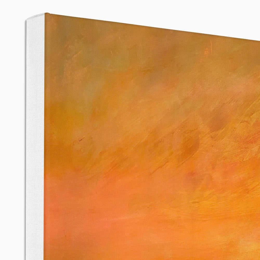 Glasgow Harbour Looking West abstract orange yellow canvas print