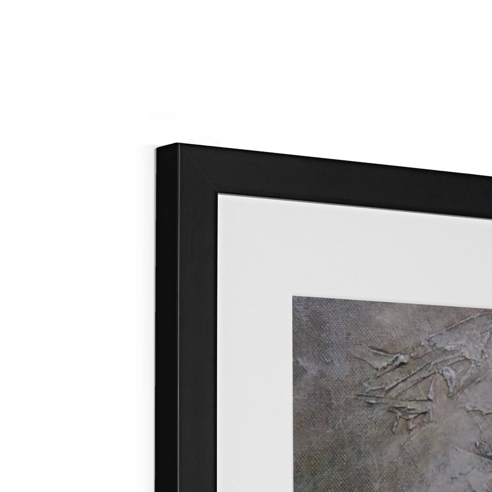 Black matte frame with textured abstract Glen Nevis Moonlight artwork