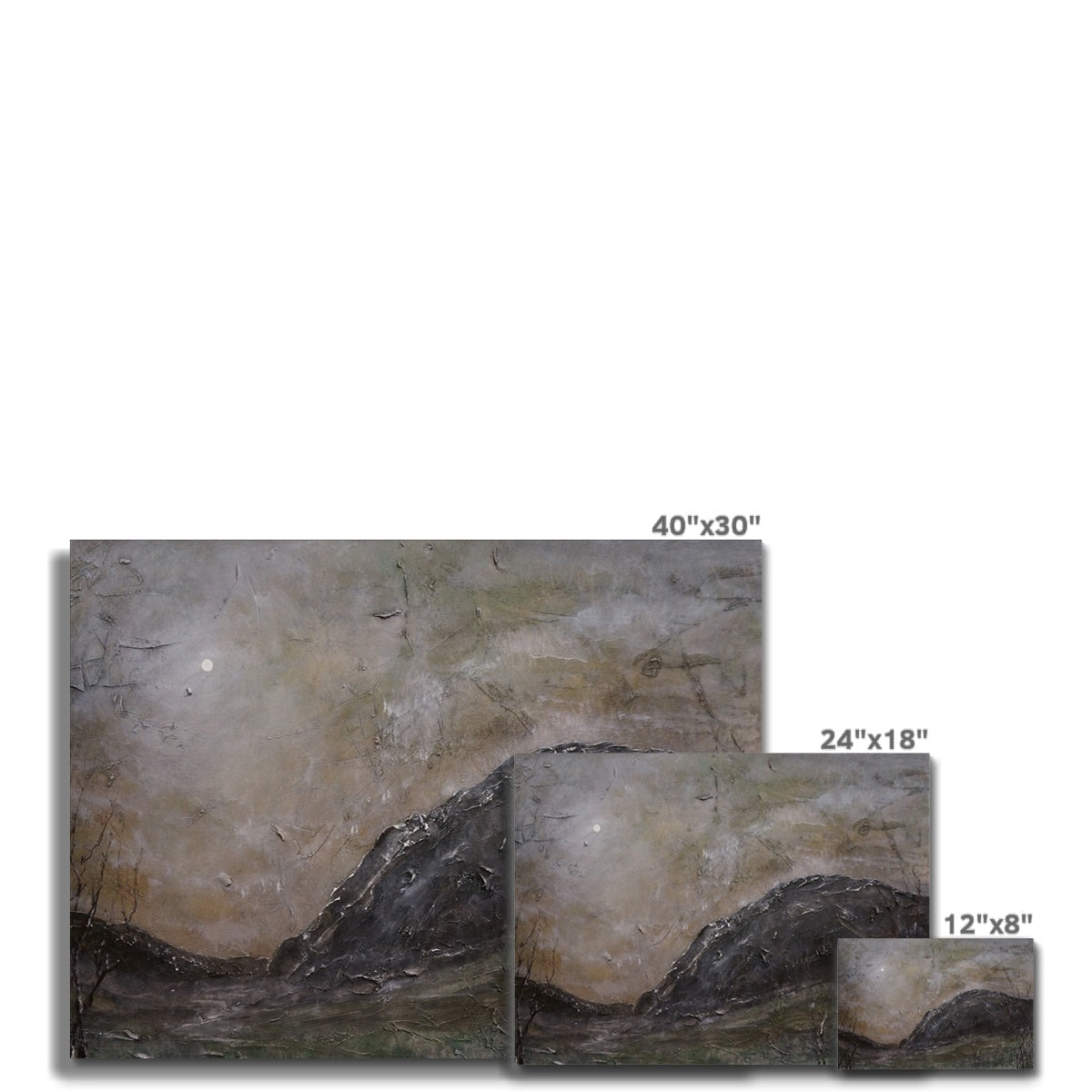 Glen Nevis Moonlight 40x30 abstract textured canvas print