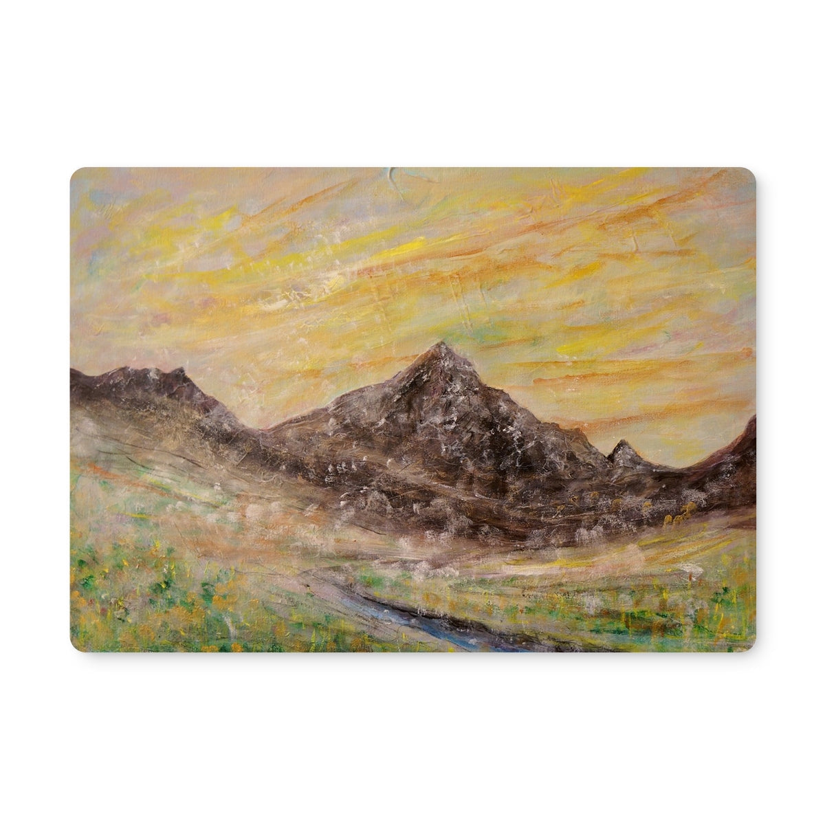 Glen Rosa Arran Placemat: rectangular mountain landscape in earthy tones
