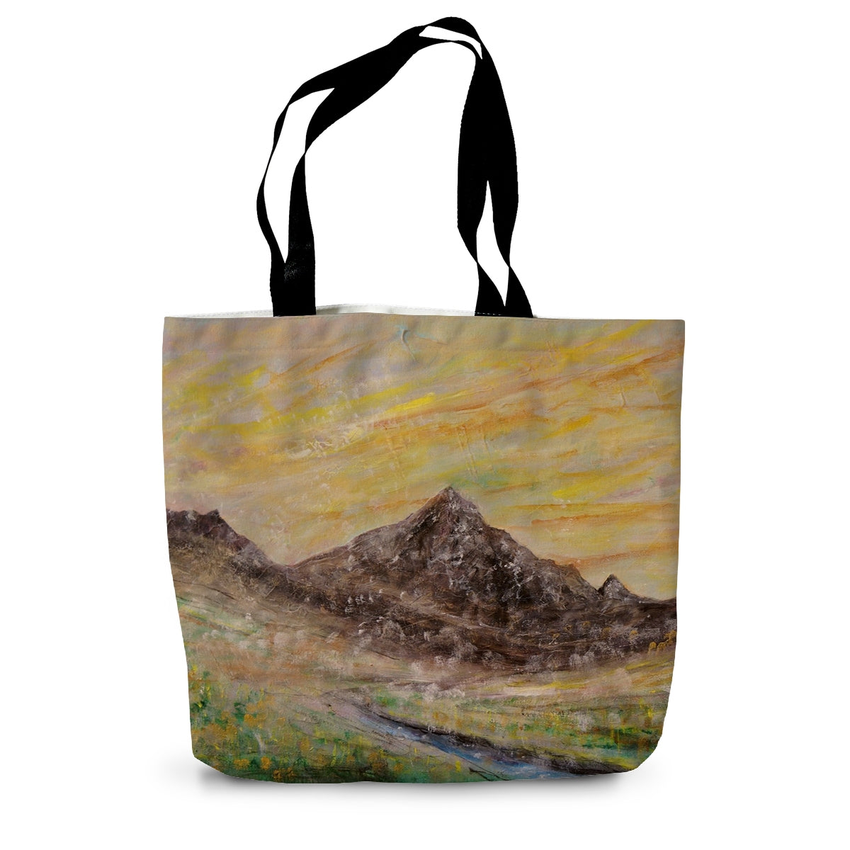 Glen Rosa Mist Arran Art Gifts Canvas Tote Bag-Bags-Arran Art Gallery-14"x18.5"-Paintings, Prints, Homeware, Art Gifts From Scotland By Scottish Artist Kevin Hunter