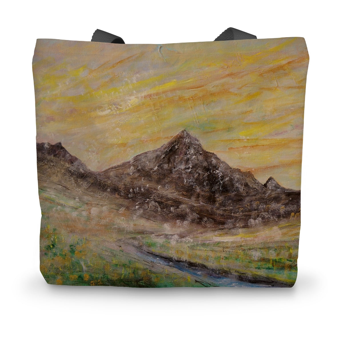 Glen Rosa Mist Arran Art Gifts Canvas Tote Bag-Bags-Arran Art Gallery-14"x18.5"-Paintings, Prints, Homeware, Art Gifts From Scotland By Scottish Artist Kevin Hunter