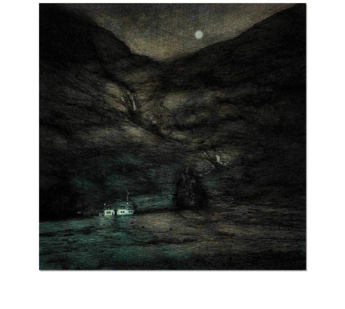 Glencoe Cottage Moonlight Art Prints from my Glencoe Art Gallery Collection