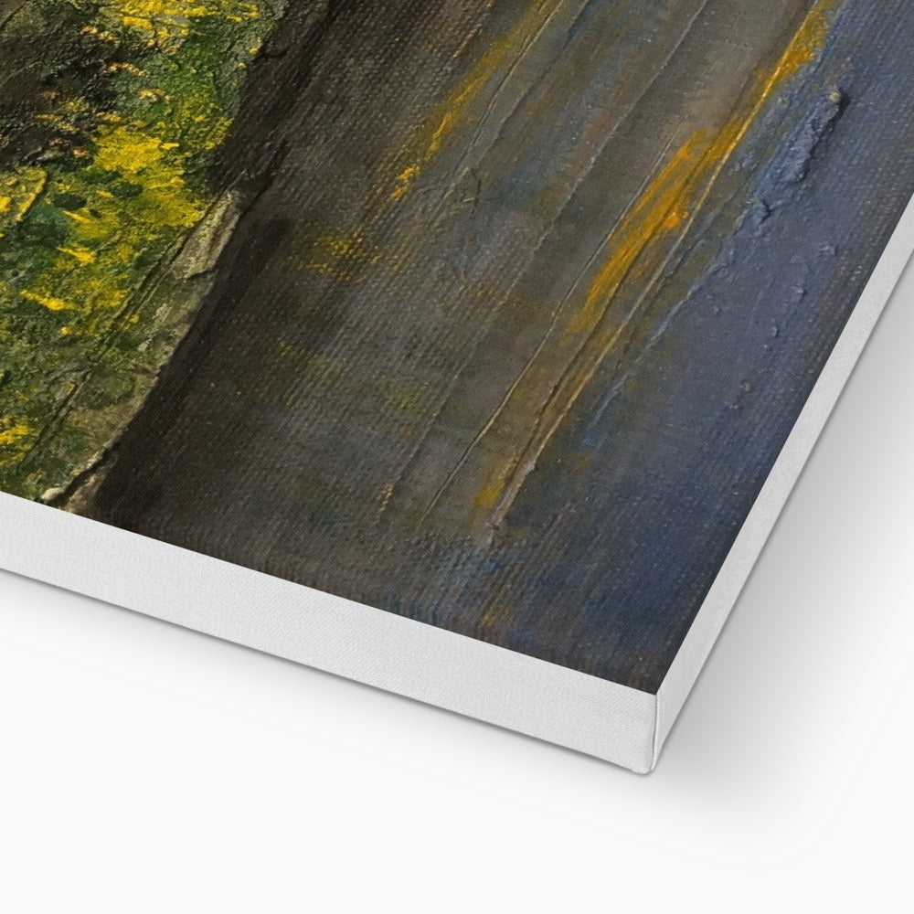 Canvas print of yellow-leaved tree in blue sky, The Glencoe Lochan