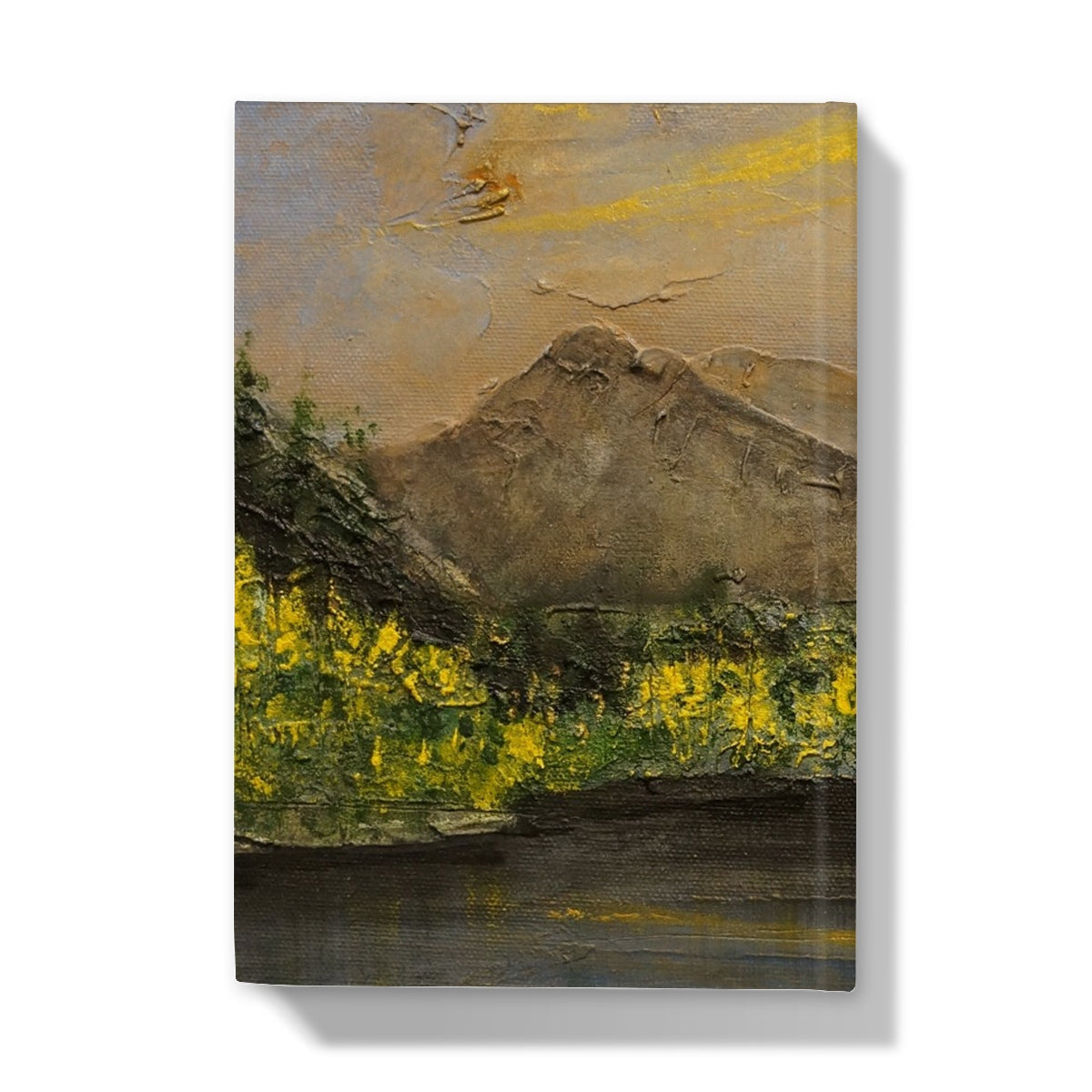 Canvas print of Glencoe Lochan mountain landscape in journal