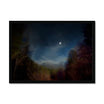 Glencoe Lochan Moonlight Painting | Framed Print-Framed Prints-Glencoe Art Gallery-A2 Landscape-Black Frame-Paintings, Prints, Homeware, Art Gifts From Scotland By Scottish Artist Kevin Hunter