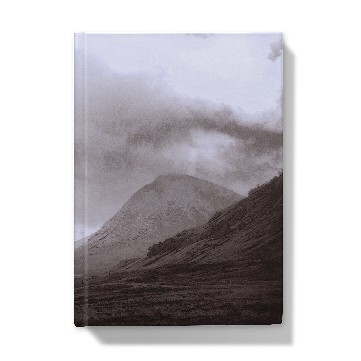 Glencoe Mist Art Gifts Hardback Journal-Journals & Notebooks-Glencoe Art Gallery-5"x7"-Plain-Paintings, Prints, Homeware, Art Gifts From Scotland By Scottish Artist Kevin Hunter