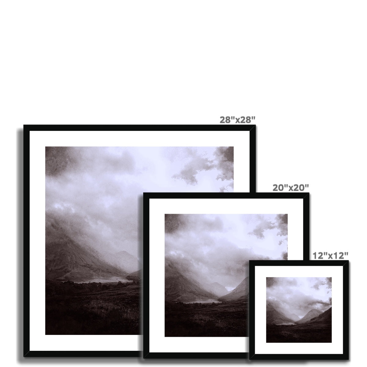 Glencoe Mist Painting | Framed & Mounted Prints From Scotland