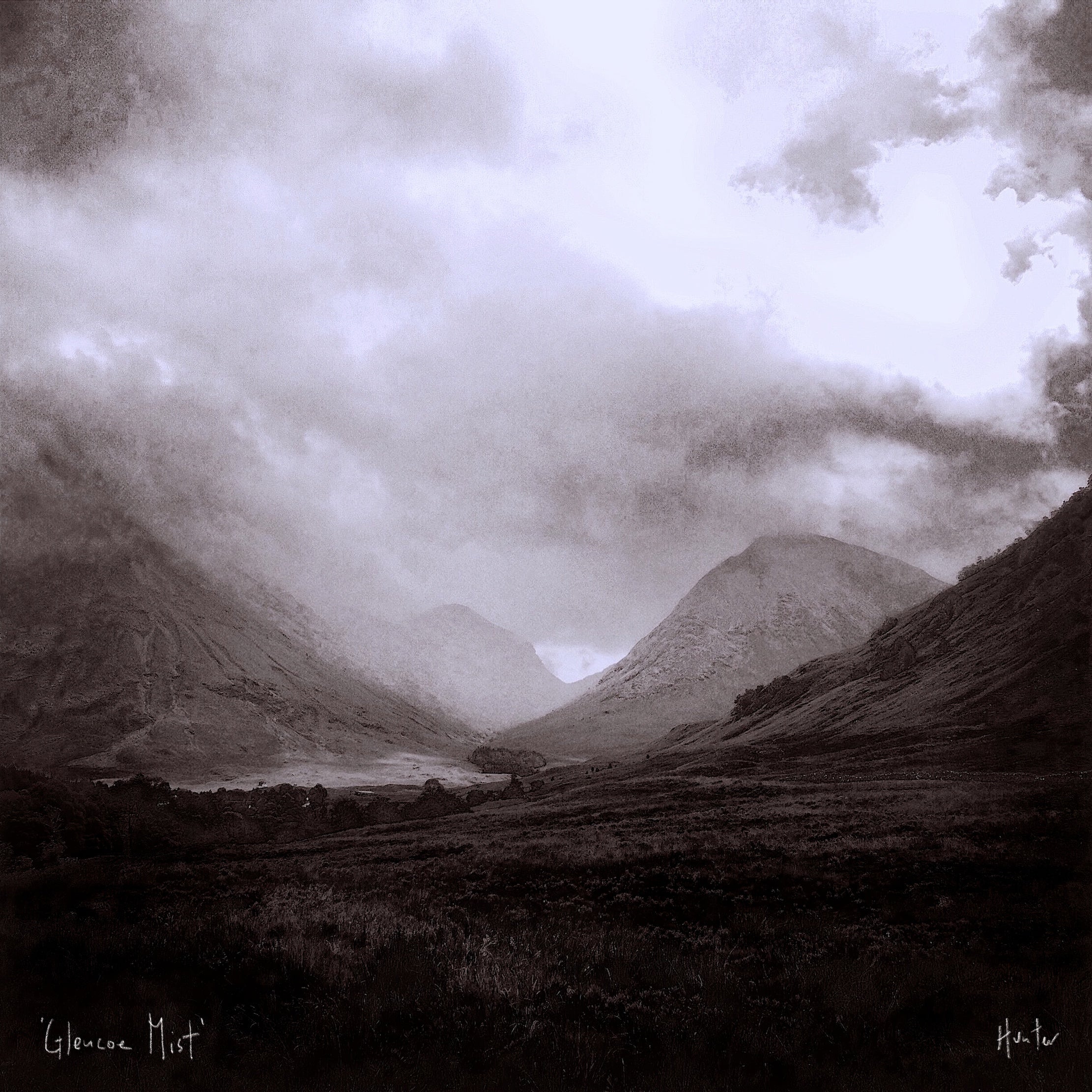 Glencoe Mist | Scotland In Your Pocket Art Print-Scotland In Your Pocket Framed Prints-Glencoe Art Gallery-Paintings, Prints, Homeware, Art Gifts From Scotland By Scottish Artist Kevin Hunter