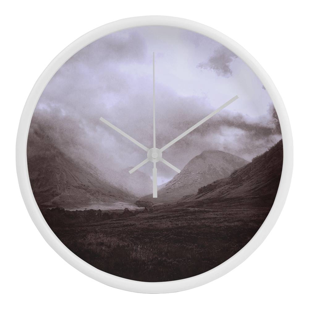 Glencoe Mist | Wall Art Clock | Scotland