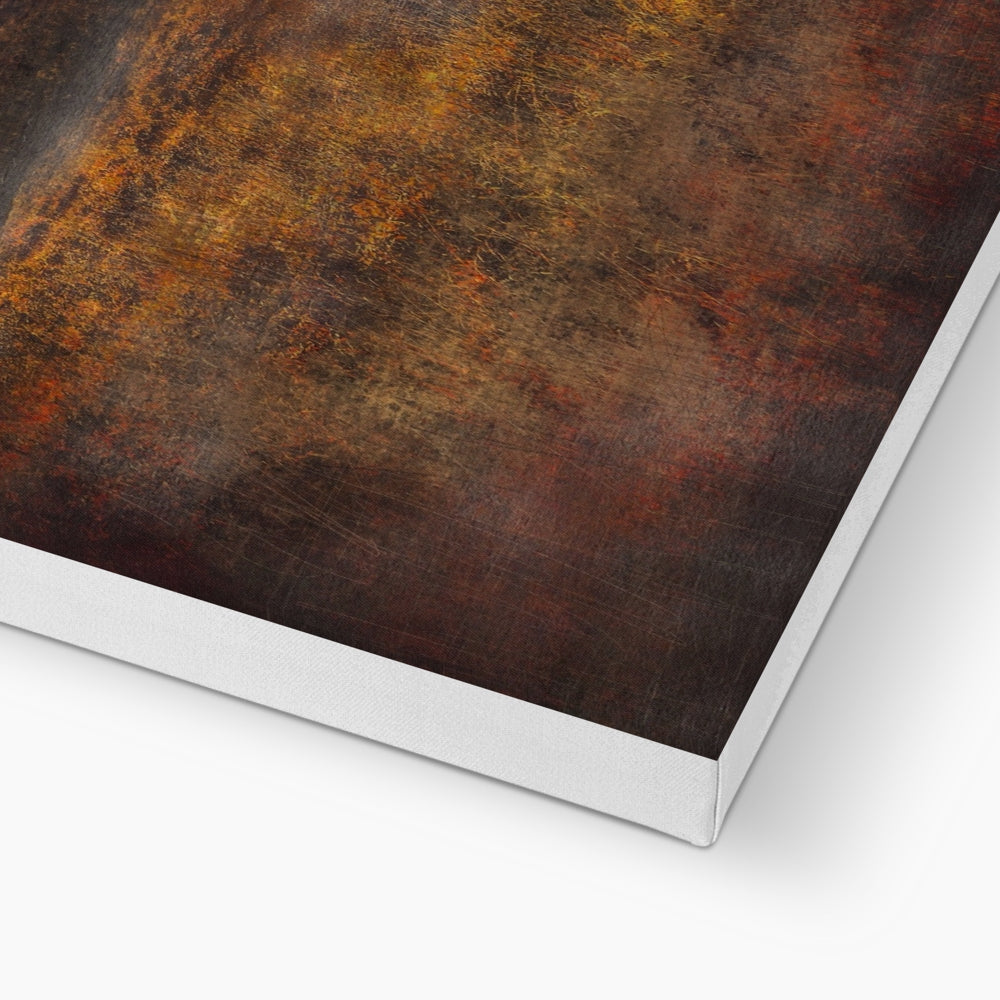 Glencoe Moonlight Canvas featuring abstract textured artwork in warm earthy tones