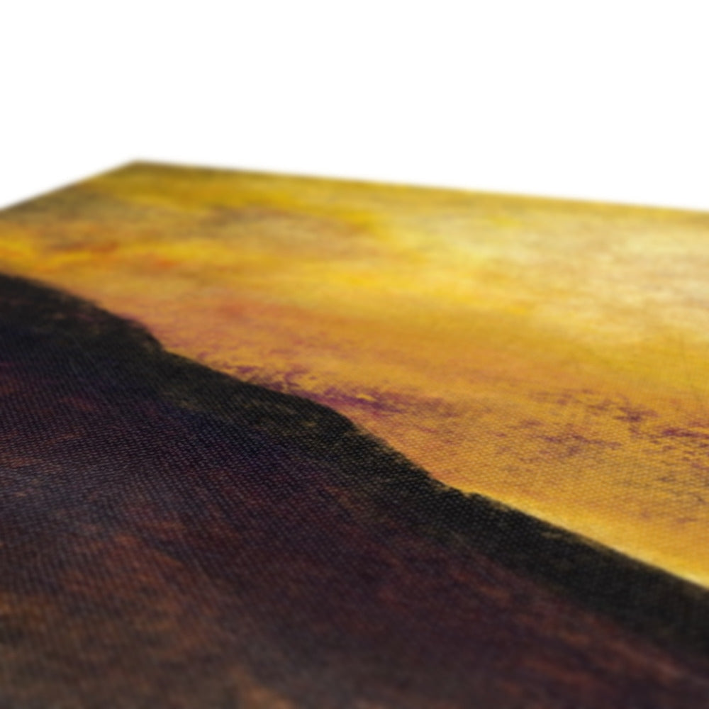 Glencoe Moonlight Canvas with abstract yellow and brown textured artwork