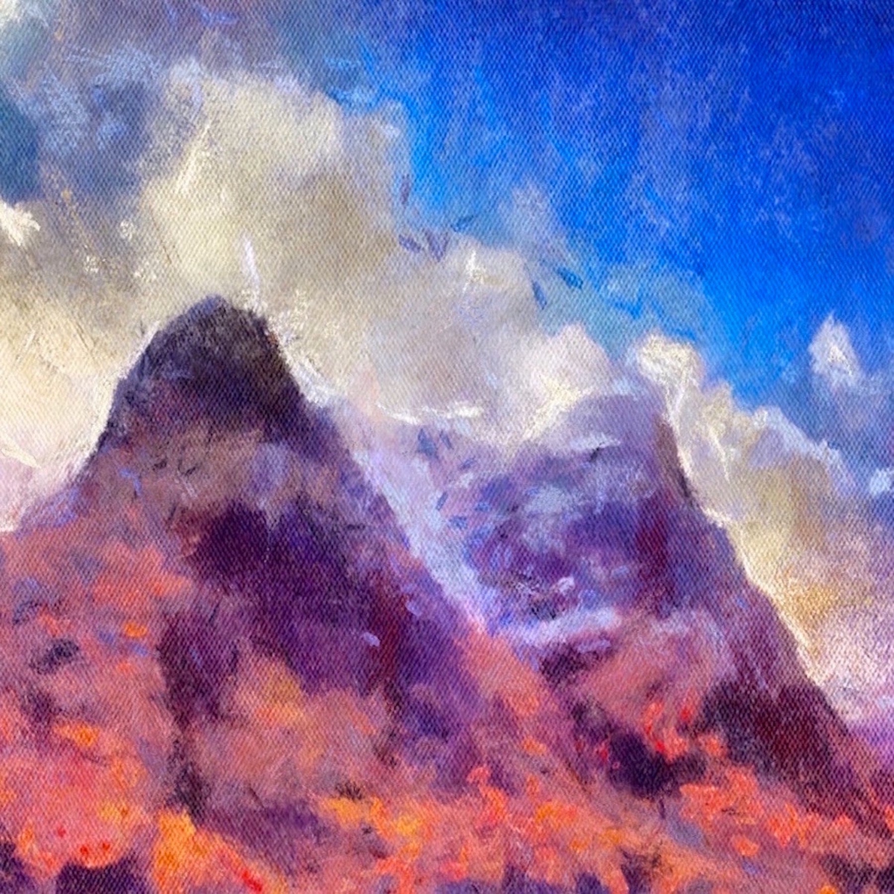 Impressionistic mountain landscape with vibrant colors in Glencoe Scotland In Your Pocket