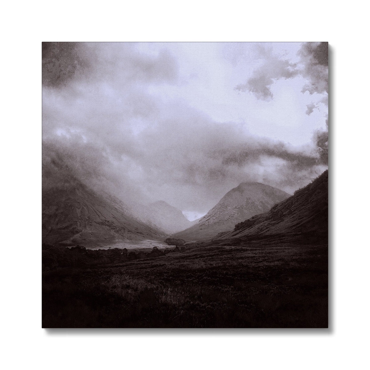 Glencoe Silver Moonlight Canvas Prints in colorful wooden frames