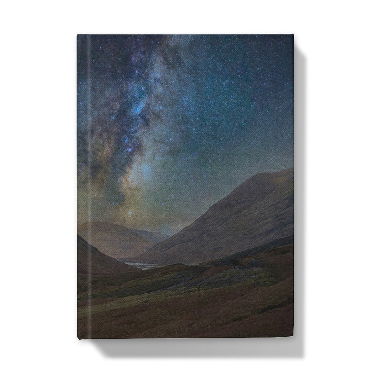 Glencoe Starlight Hardback Journal with Milky Way Mountain Canvas Print