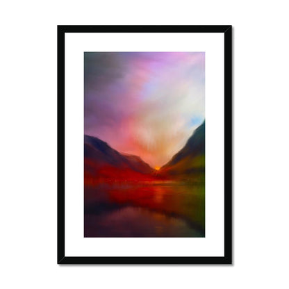 Glencoe Sunset Painting | Framed &amp; Mounted Prints From Scotland