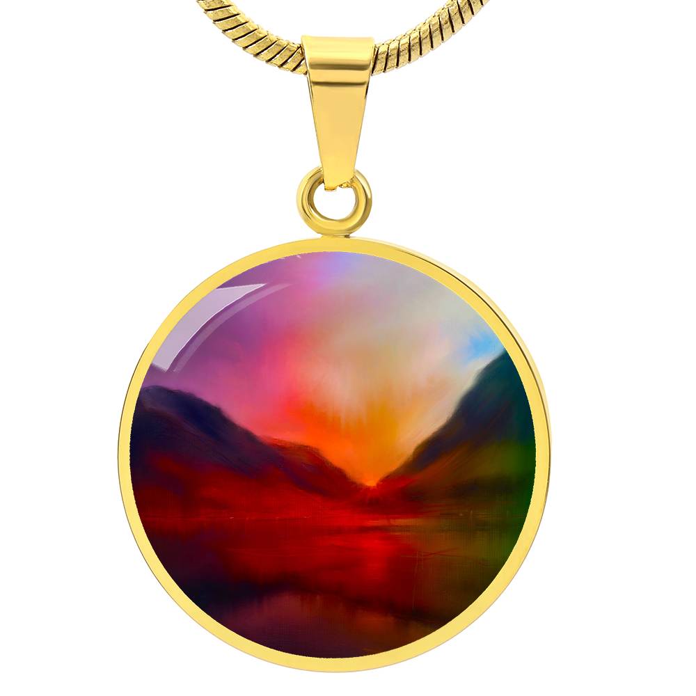 Glencoe Sunset | Scottish Art Jewellery | Luxury Necklace