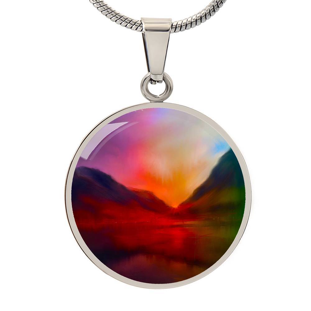 Glencoe Sunset | Scottish Art Jewelry | Luxury Designer Necklace