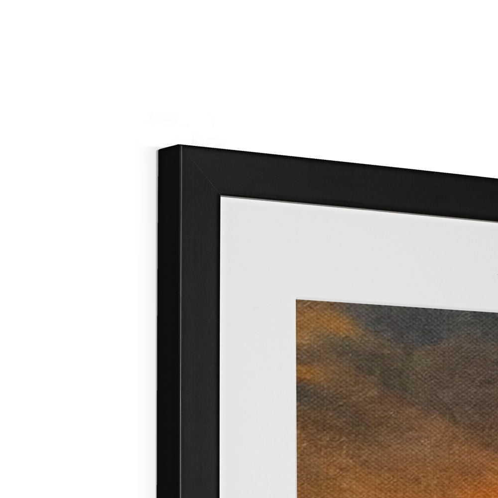 Black matte frame with A Glencoe Sunset Stag abstract art print
