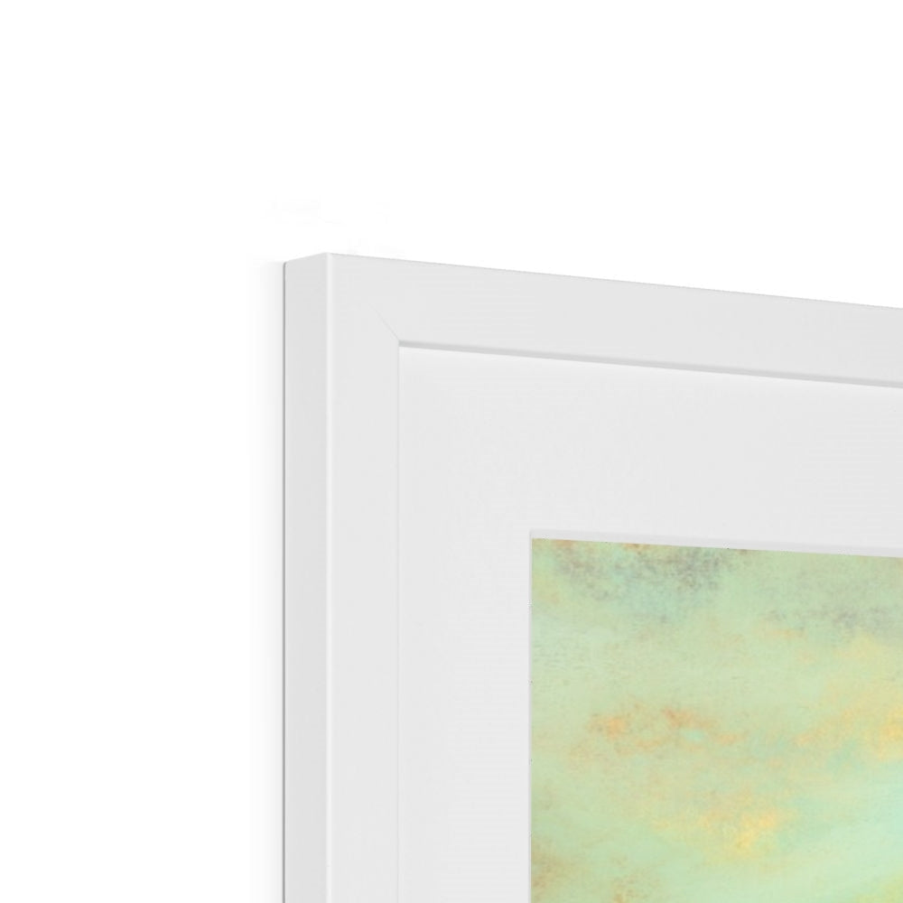 Framed abstract artwork with white mat in Glen Eagles King’s Golf Course print display