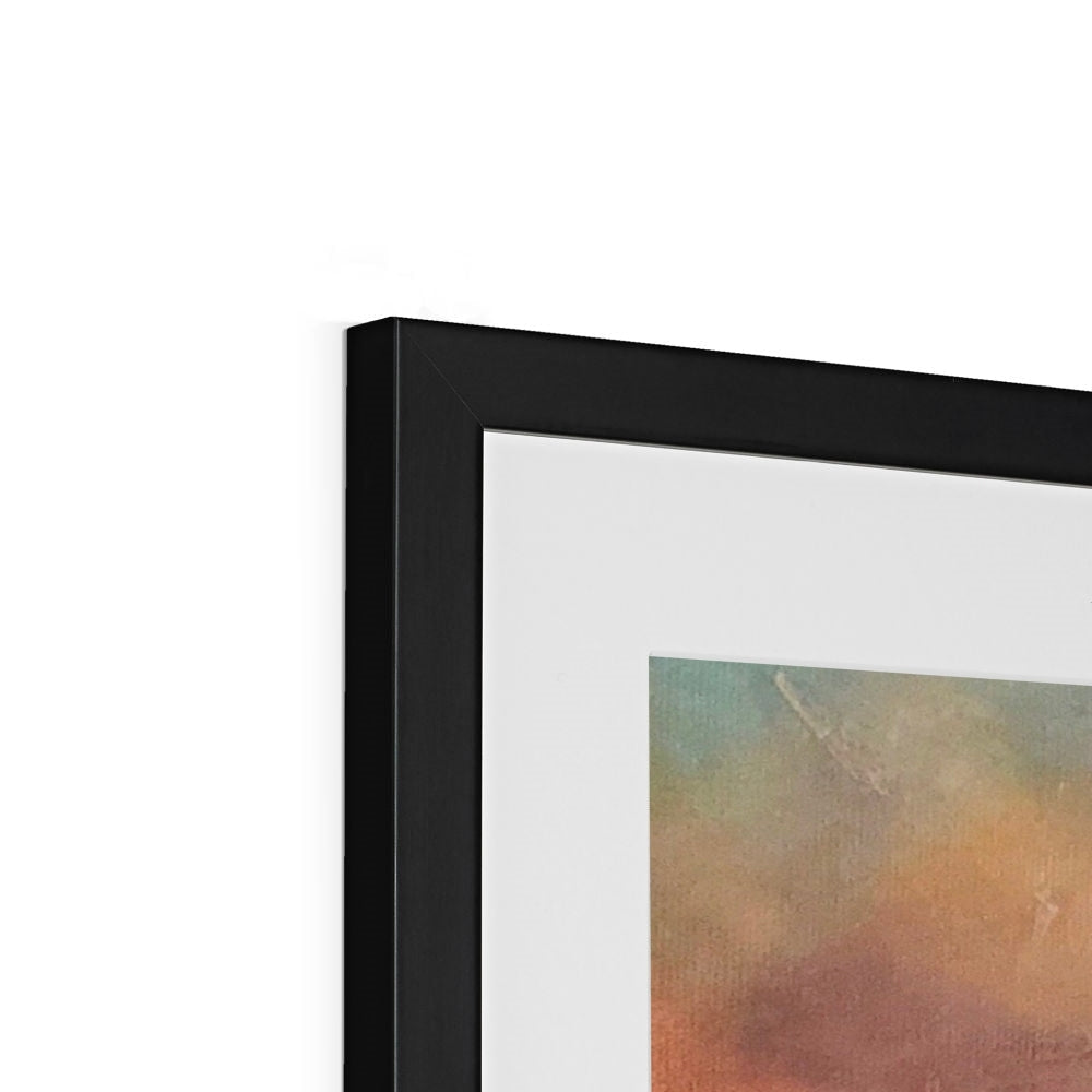 Black Matte Frame with Golden Gate Bridge Abstract Print