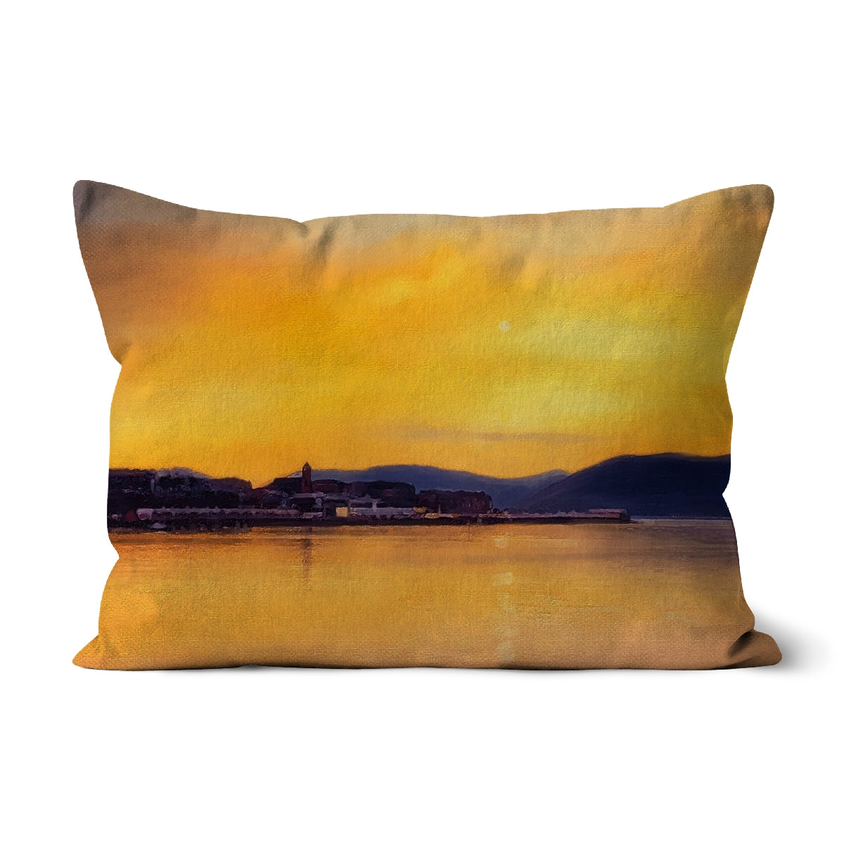 Gourock From Cardwell Bay Art Gifts Cushion | River Clyde Art Gallery | Paintings, Prints, Homeware and Art Gifts From Scotland By Scottish Artist Kevin Hunter