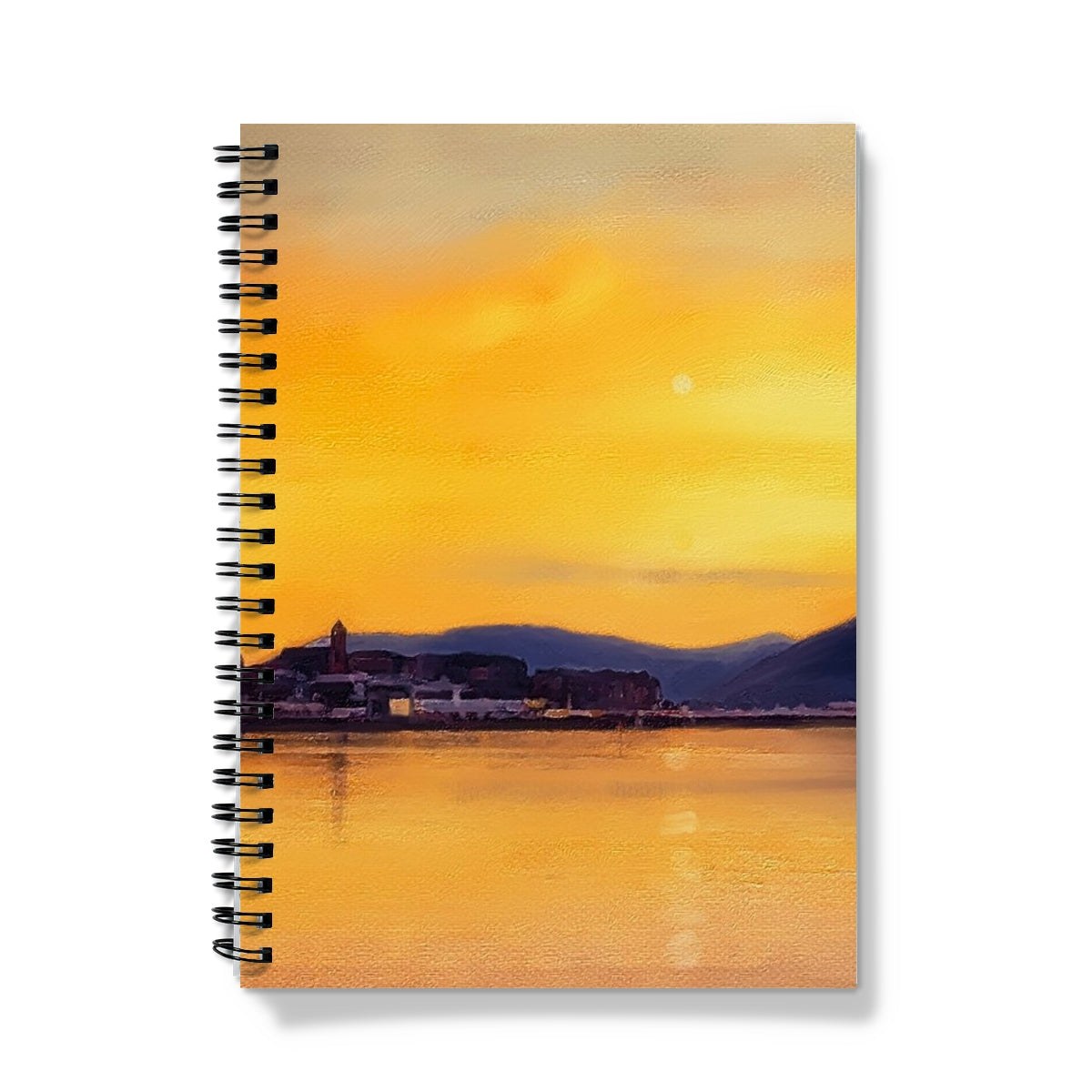 Gourock From Cardwell Bay Art Gifts Notebook-Journals & Notebooks-River Clyde Art Gallery-A5-Graph-Paintings, Prints, Homeware, Art Gifts From Scotland By Scottish Artist Kevin Hunter